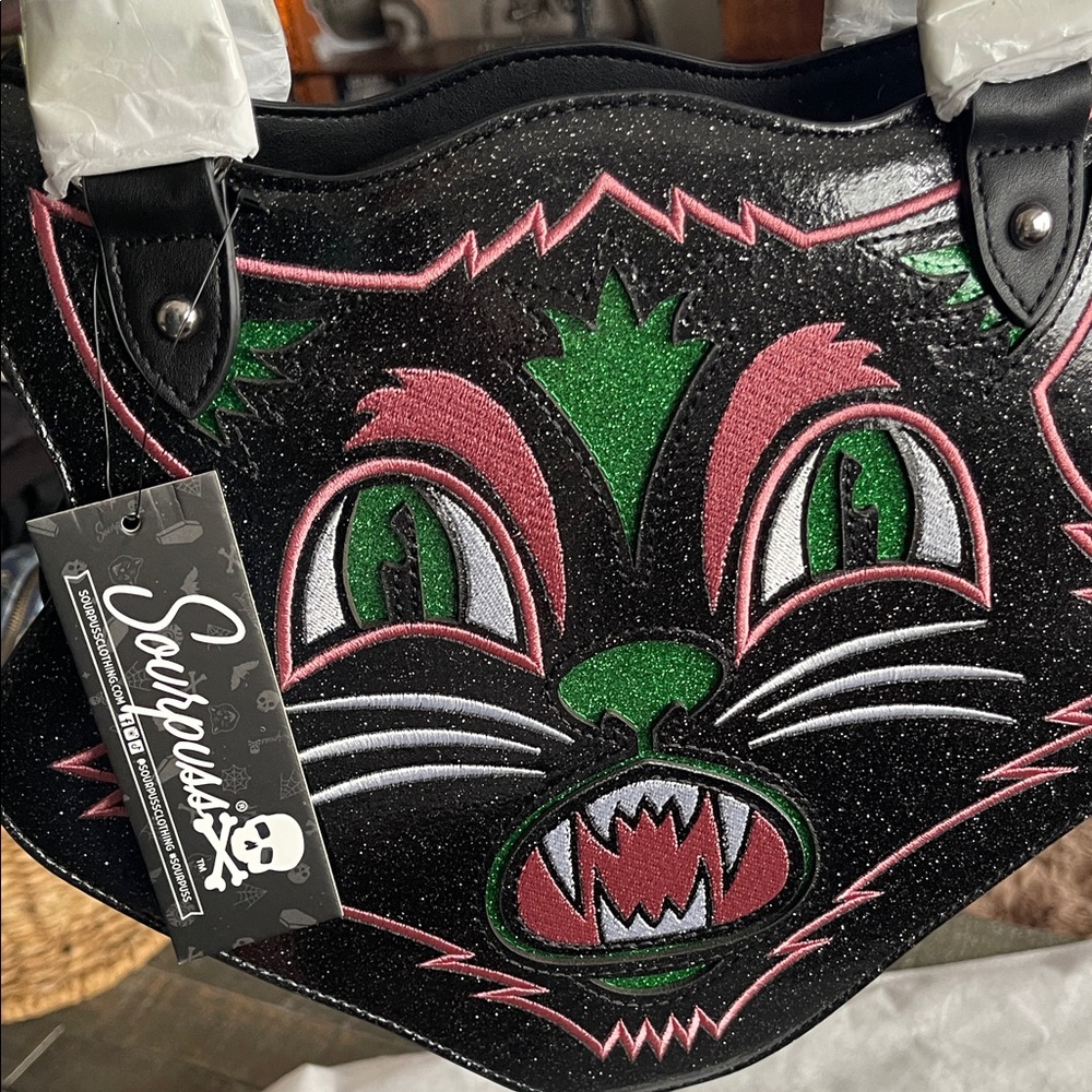 Sourpuss Glitter Cat Purse - Picture 5 of 6